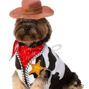 TOY STORY WOODY PET DOG HALLOWEEN COSTUME - SIZE MEDIUM / LARGE. NEW